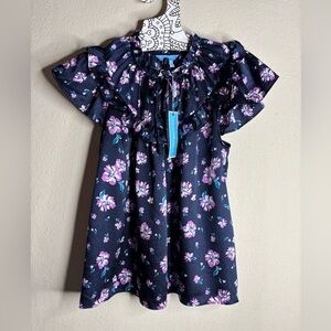 Draper James flutter sleeve top in navy size small